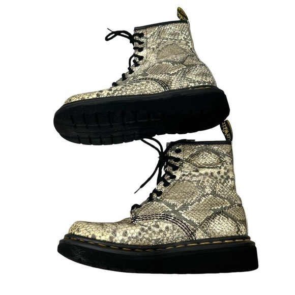Dr.Martens DMs 1460 Vintage 90’s SnakeSkin wedge platform England Boots US6 - Picture 8 of 14